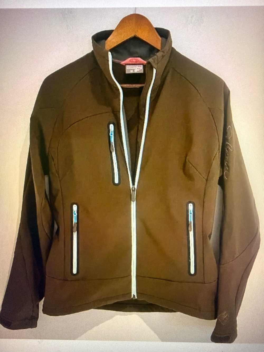 Salomon Woman Brown Zip Pockets Outdoors Full Zip Jacket Size M